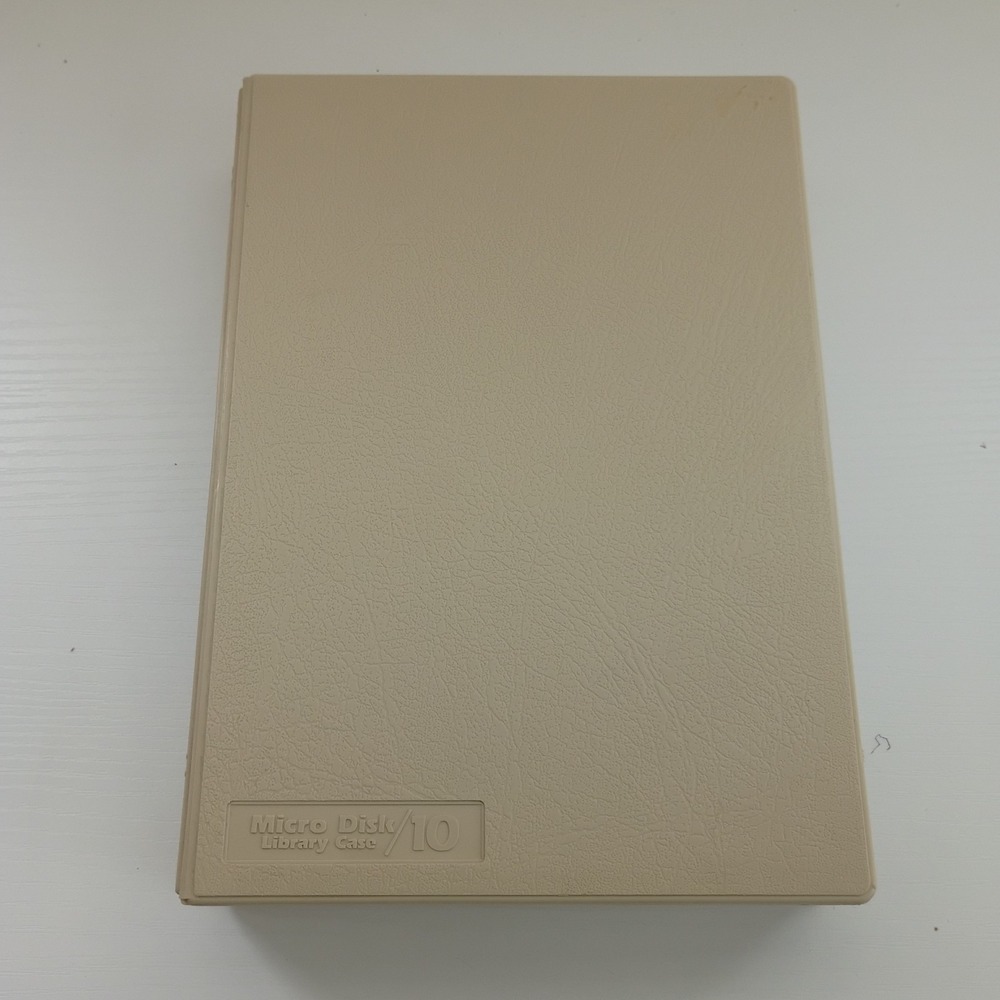 Vintage 3.5" Floppy Disk Storage Case Tan Micro Disk/10 Library Case GUC - Picture 3 of 9